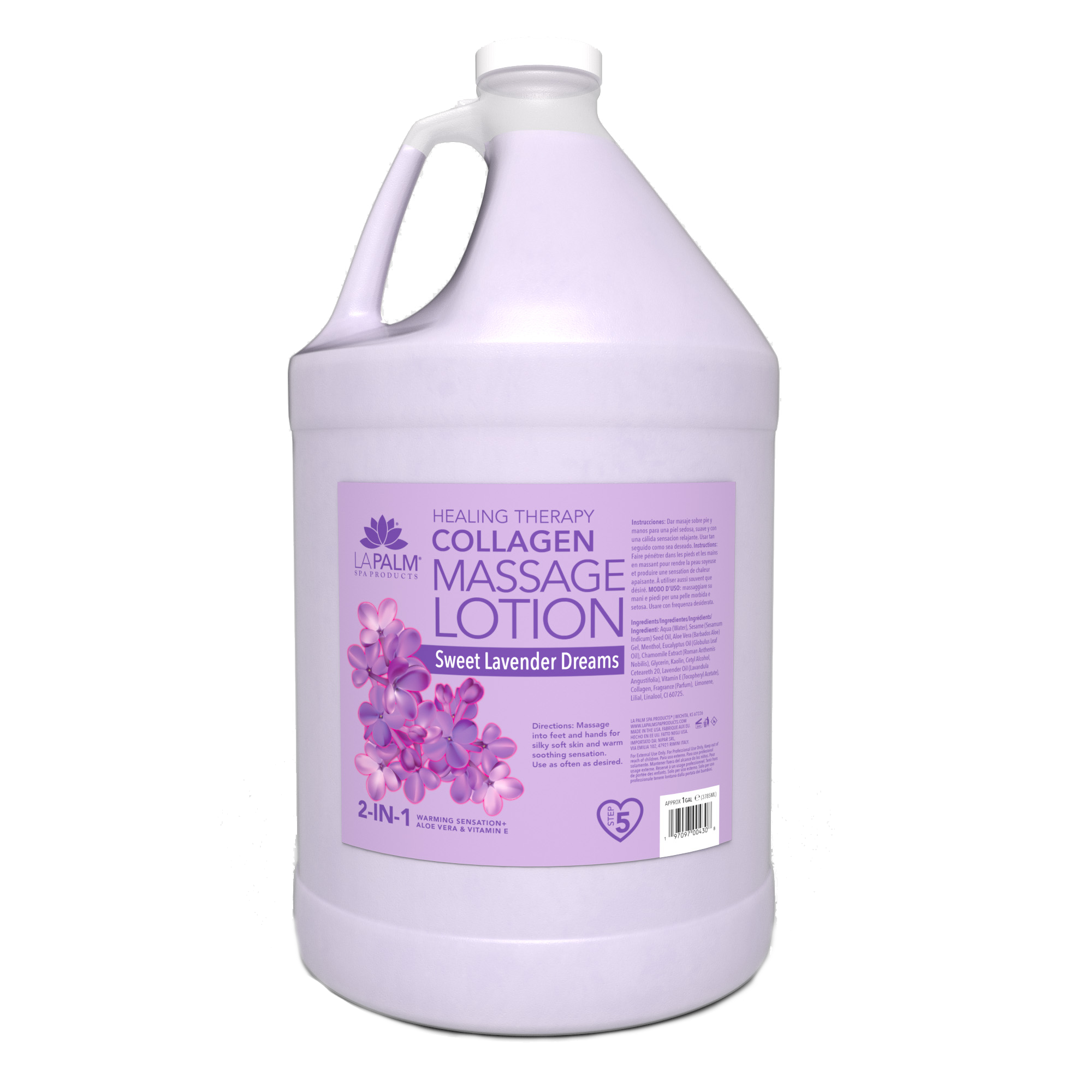 LaPalm Collagen Massage Lotion - Sweet Lavender Dreams (1 Gallon)